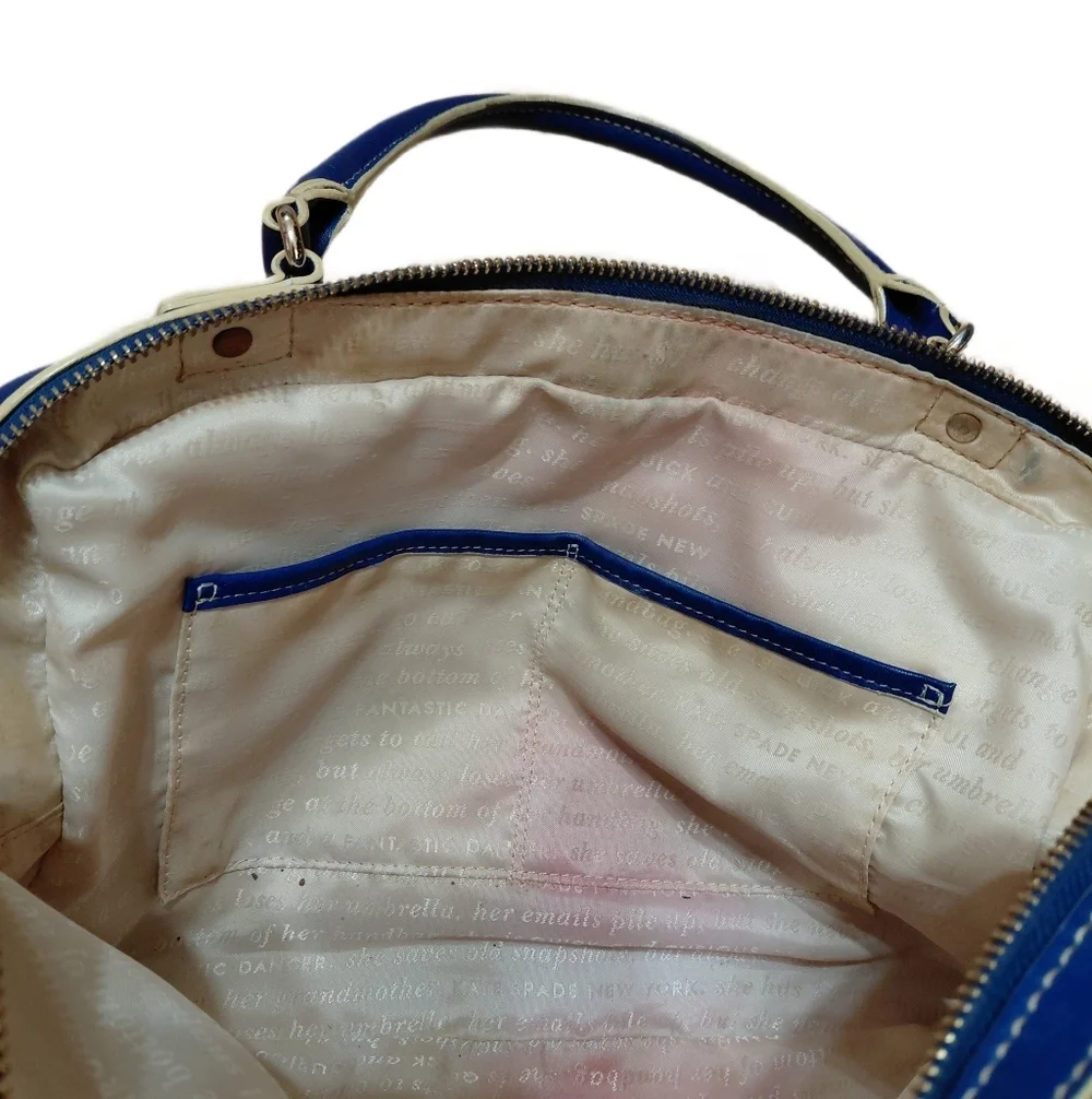 Kate Spade Mott St. Riley Royal Blue Satchel Handbag